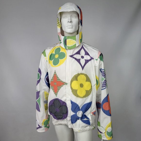 New Authentic Louis Vuitton Multicolor Monogram Windbreaker - Picture 3 of 12
